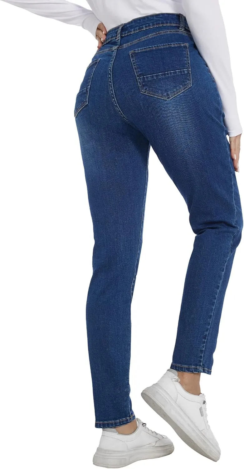 LICTZNEE Jeans for Women High Waist, Skinny Stretchy Jeans Slim Fit Leg Pants with Pockets Tummy Control Butt Lift