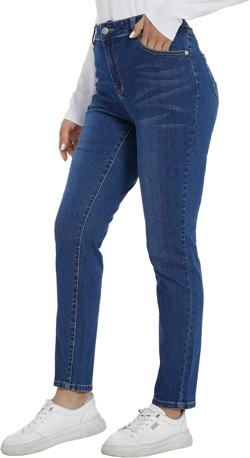 LICTZNEE Jeans for Women High Waist, Skinny Stretchy Jeans Slim Fit Leg Pants with Pockets Tummy Control Butt Lift
