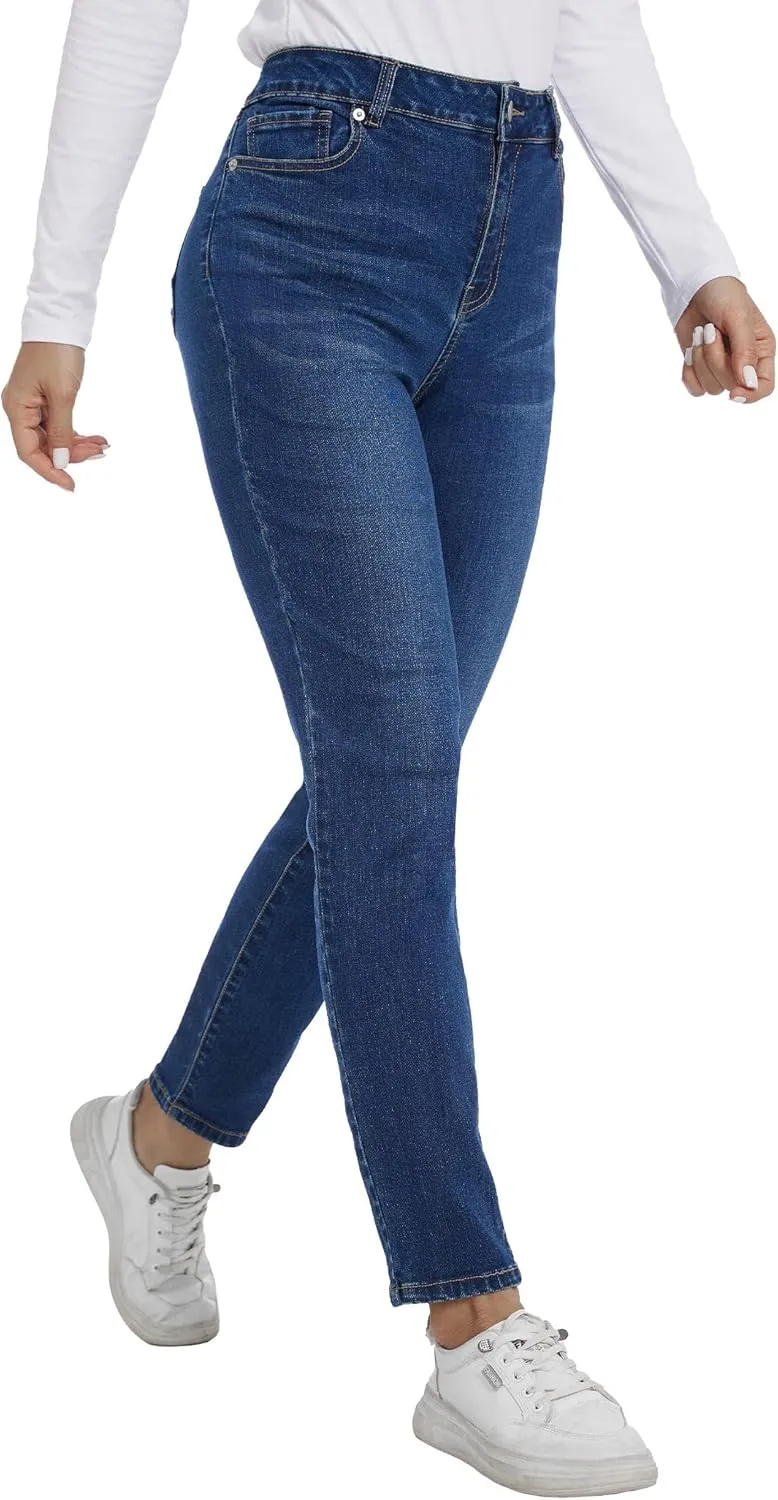 LICTZNEE Jeans for Women High Waist, Skinny Stretchy Jeans Slim Fit Leg Pants with Pockets Tummy Control Butt Lift