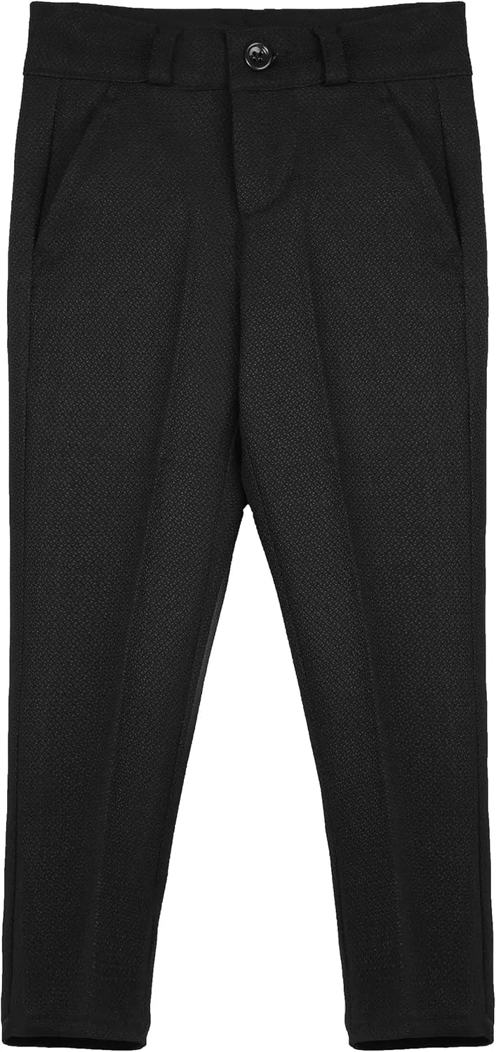 Lilax Boys Formal Suit 4 Piece Vest, Pants and Tie Dresswear Suit Set