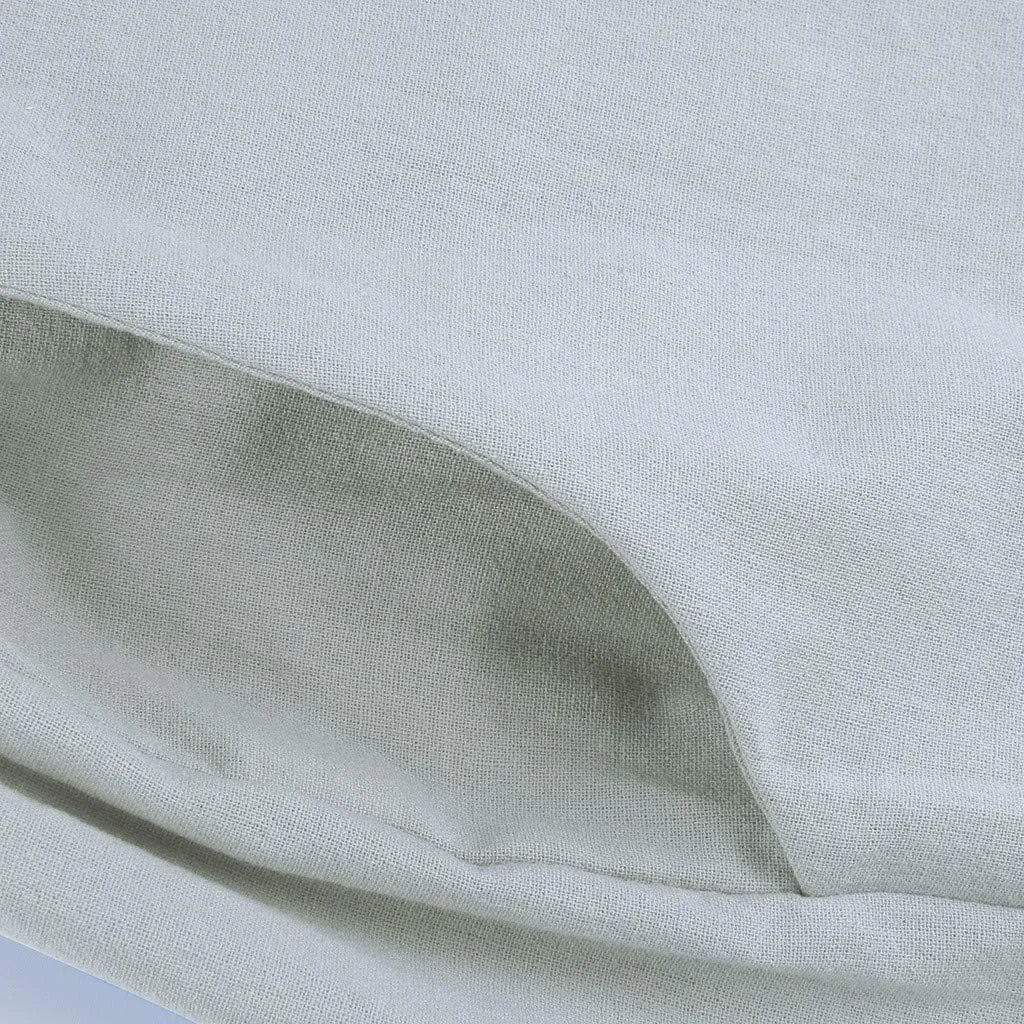 Linen Pants Women Summer 2024 Casual Drawstring Elastic Waist Cotton Long Wide Leg Pant Lounge Trousers with Pockets