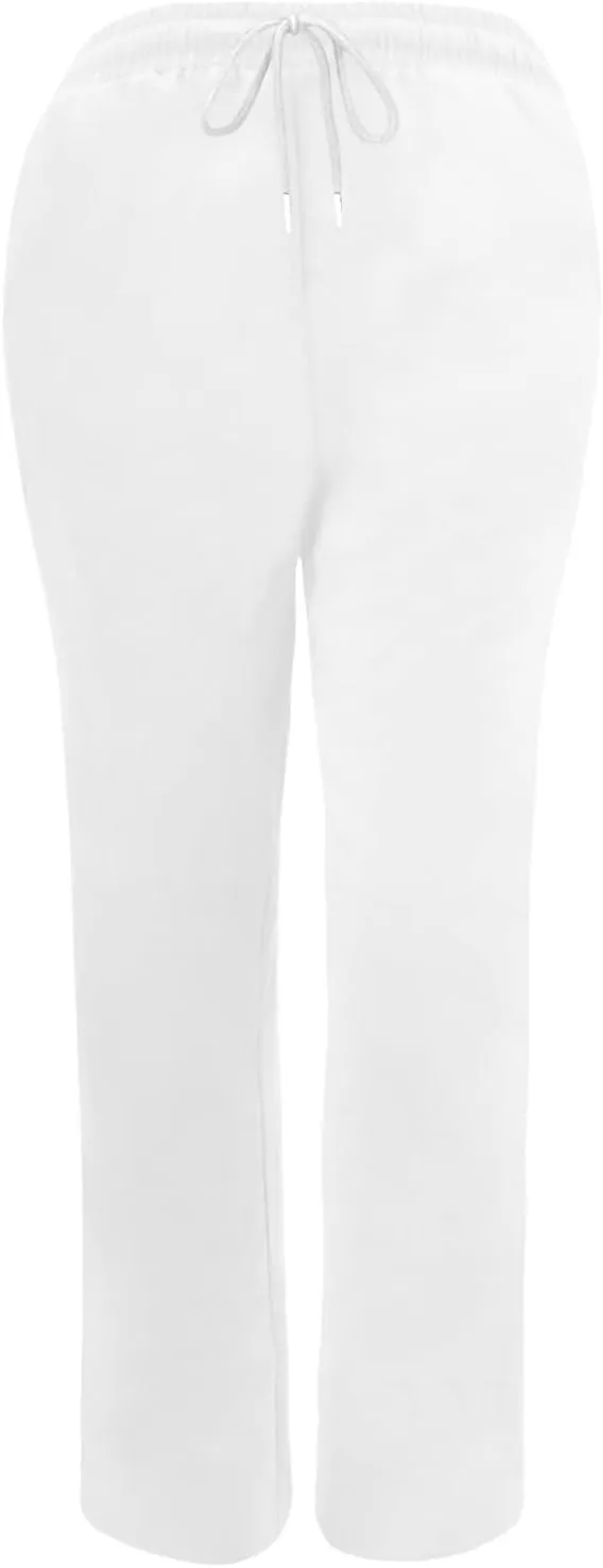 Linen Pants Women Summer Casual Lounge Pants Elastic High Waisted Long Pants Loose Fit Trousers with Pockets Slacks