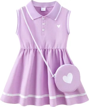 Little Toddler Girl Sporty Dress Summer Clothes Ruffle Sleeveless Kids Dresses Sport Causal Beach Sundress Girl Outfits