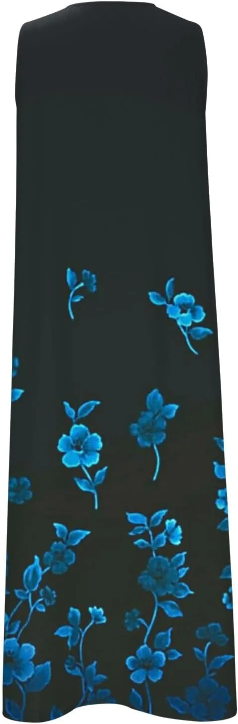 LRMQS Summer Dresses for Women 2025 Vacation Spring Casual Midi Dresses Beach Trendy Sundresses Plus Size Long Maxi Sun Dress