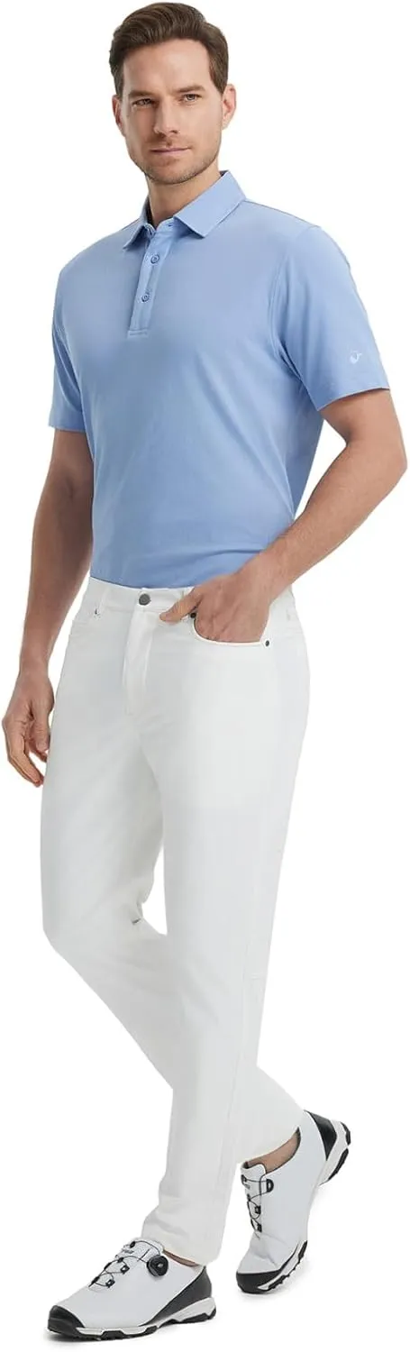M MAELREG Golf Pants for Men Lightweight Moisture Wicking Business - 30"/32"/34" Stretch Flat Front Casual Dress Pant for Men