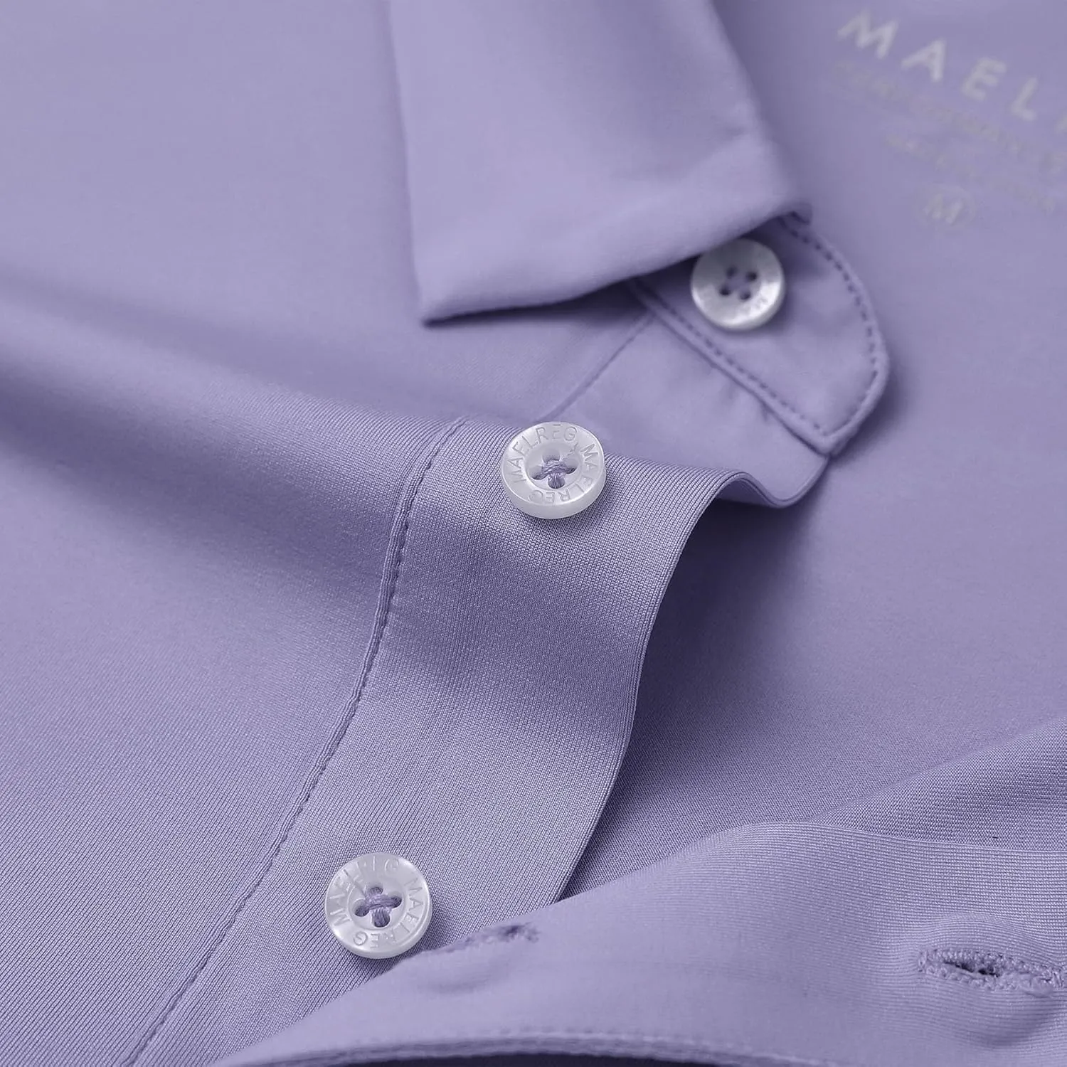 M MAELREG Golf Shirts for Men Dry Fit Moisture Wicking Performance Solid Collared Casual Mens Polo Shirts Short Sleeve
