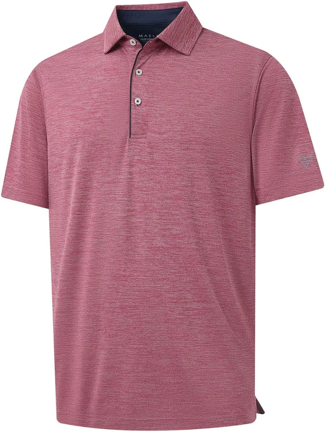M MAELREG Mens Golf Shirt Short Sleeve Dry Fit Tech Moisture Wicking Performance Stylish Heather Collared Polo Shirts