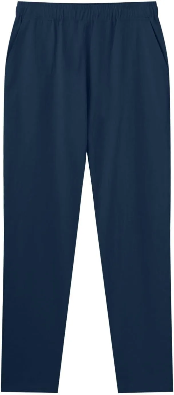 Men Linen Pants Solid Causal Pant Outdoor Vacation Beach Trousers Lightweight Open Bottom Waist Slacks for Summer