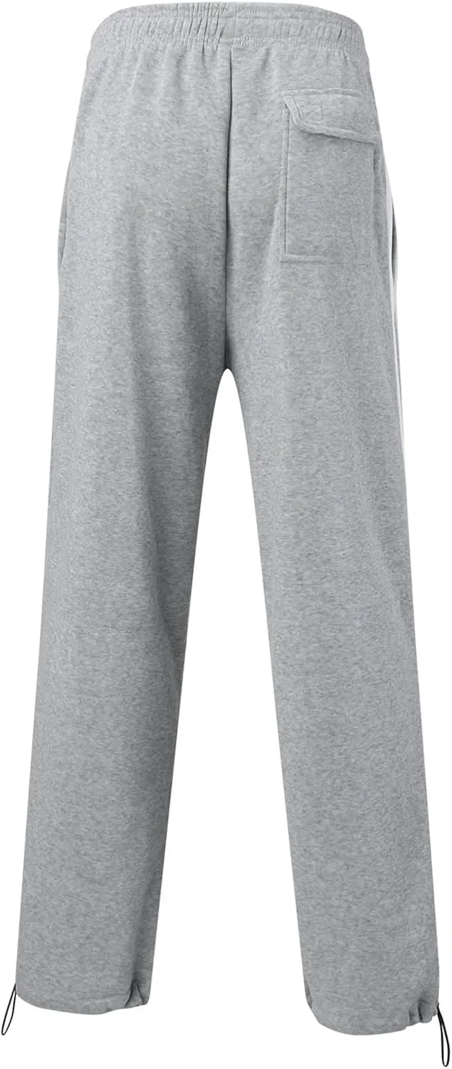 Mens Cargo Pants Stretch Elastic Waist Drawstring Joggers Pants, Color Block Sweatpants, Outdoor Trousers