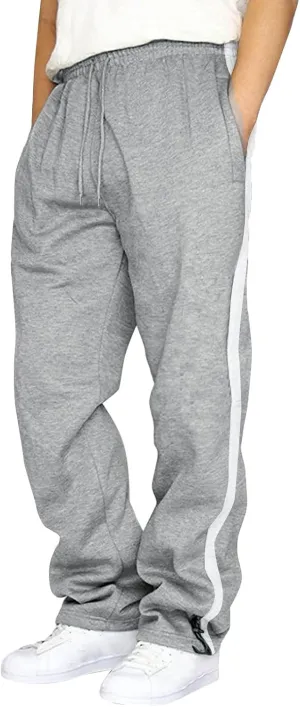 Mens Cargo Pants Stretch Elastic Waist Drawstring Joggers Pants, Color Block Sweatpants, Outdoor Trousers