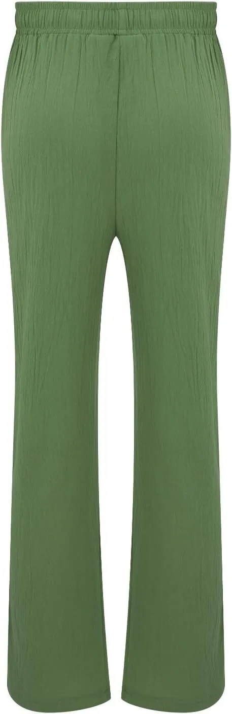 Mens Casual Cotton Linen Pleated Pants Elastic Waist Drawstrings Wide Leg Yoga Hippie Harem Pant Loose Fit Summer Trousers