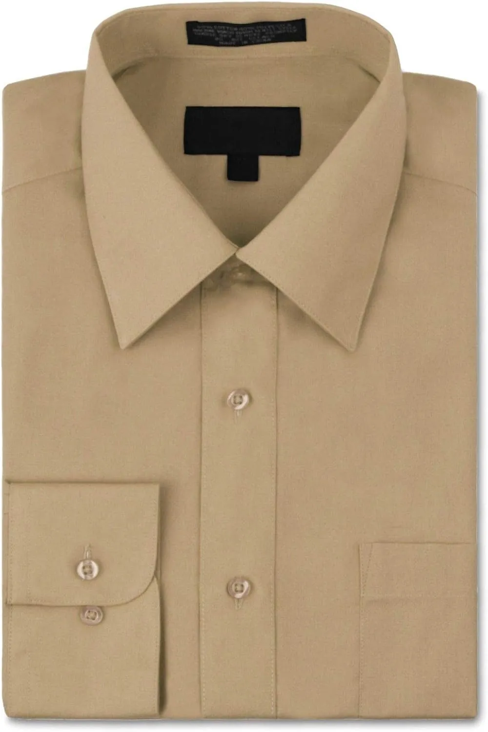 Men's Classic Fit Long Sleeve Wrinkle Resistant Button Down Premium Dress Shirt