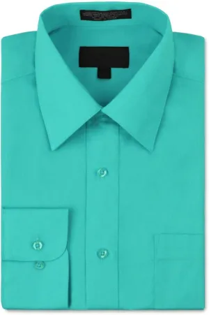 Men's Classic Fit Long Sleeve Wrinkle Resistant Button Down Premium Dress Shirt