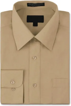 Men's Classic Fit Long Sleeve Wrinkle Resistant Button Down Premium Dress Shirt