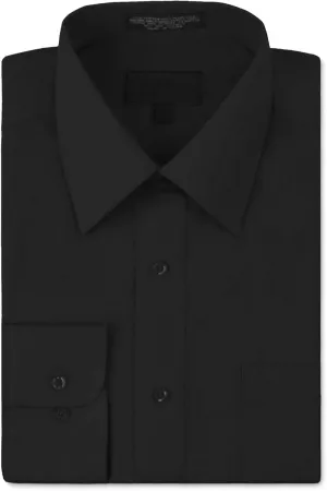Men's Classic Fit Long Sleeve Wrinkle Resistant Button Down Premium Dress Shirt