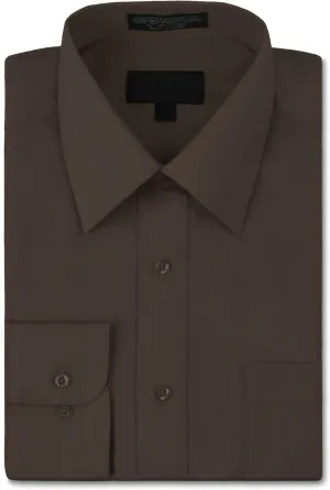 Men's Classic Fit Long Sleeve Wrinkle Resistant Button Down Premium Dress Shirt