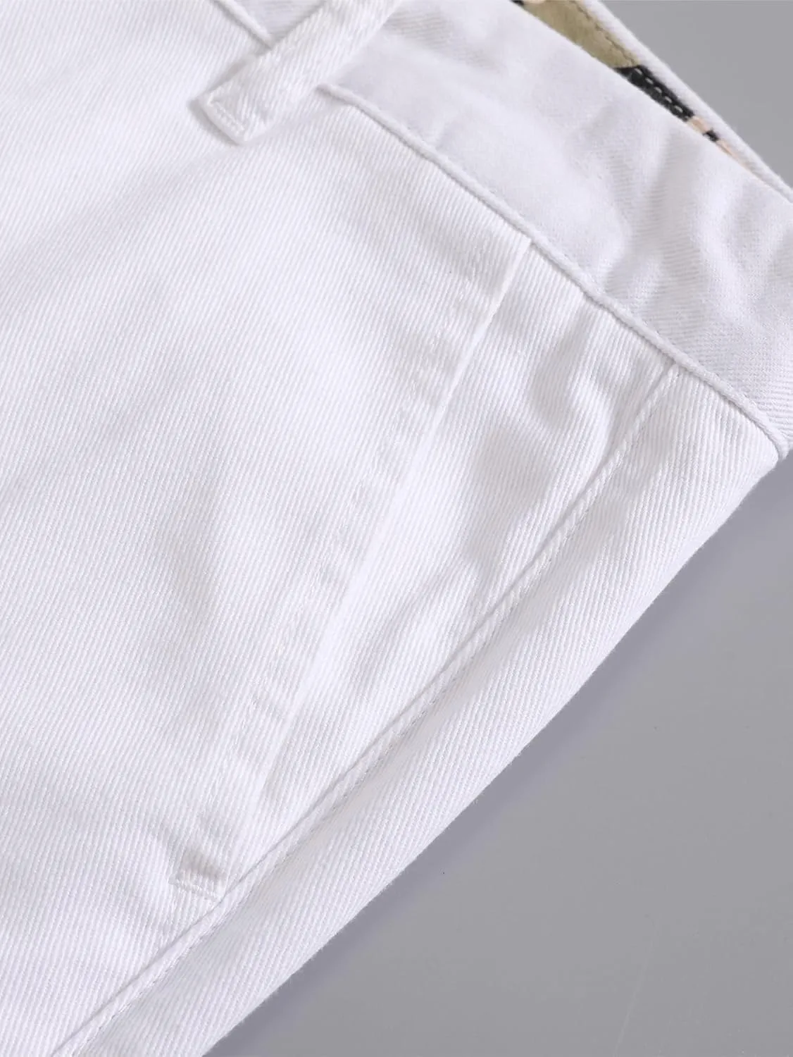 Men's Classic-Fit Straight Casual Fashion Non-Stretch Cotton Chino Pants
