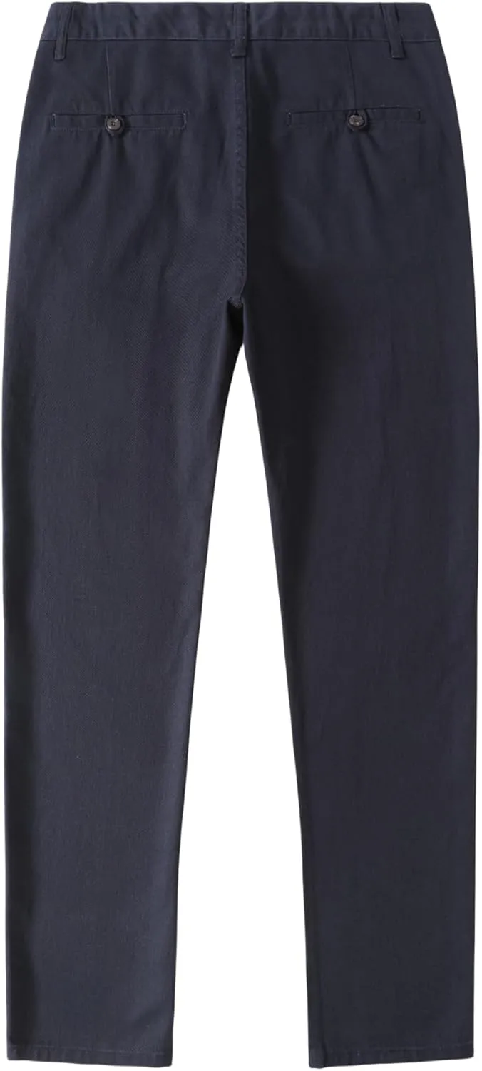 Men's Classic-Fit Straight Casual Fashion Non-Stretch Cotton Chino Pants