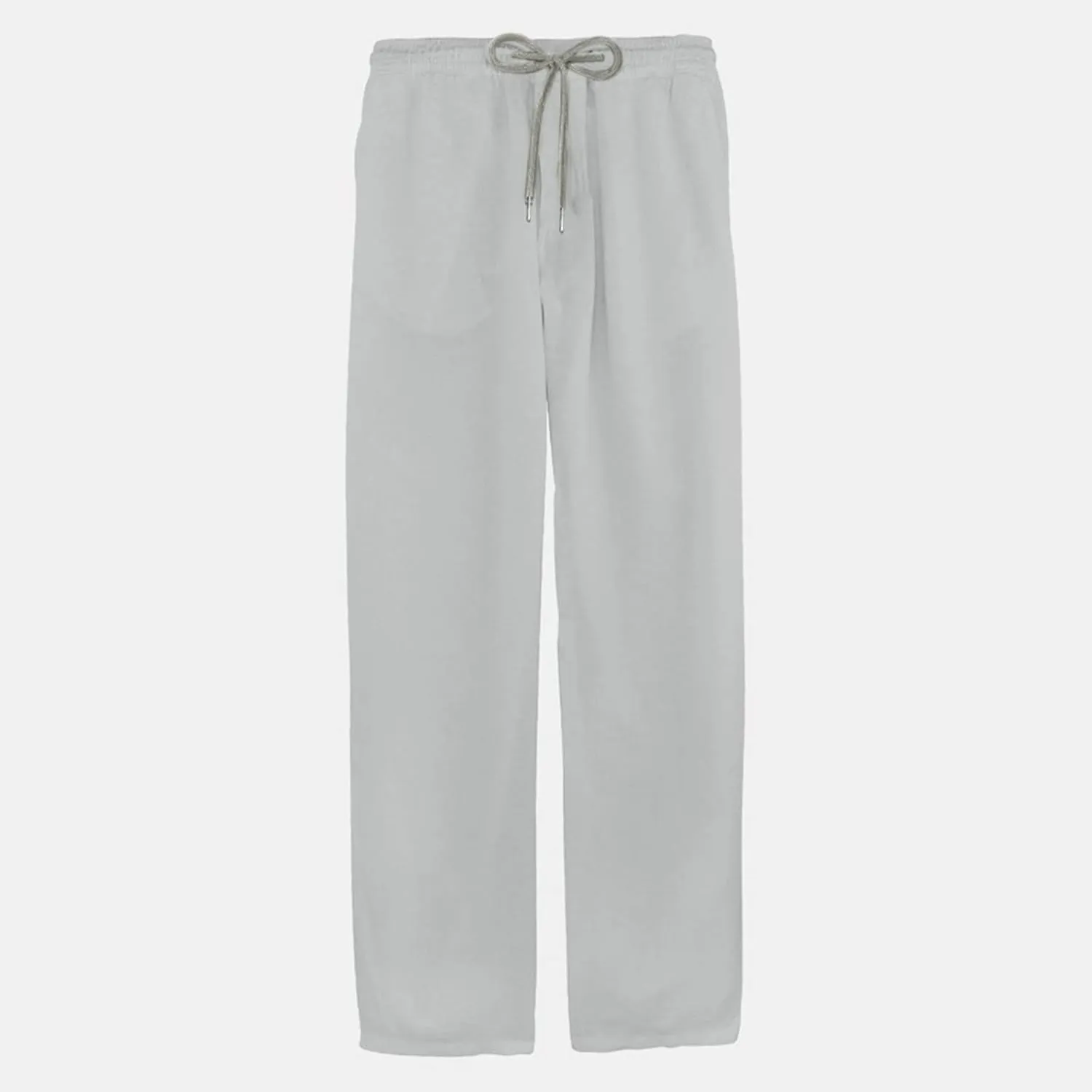 Mens Cotton Linen Drawstring Pant Loose Fit Straight Leg Casual Pants for Men Classic Elastic Solid Beach Resort Trousers