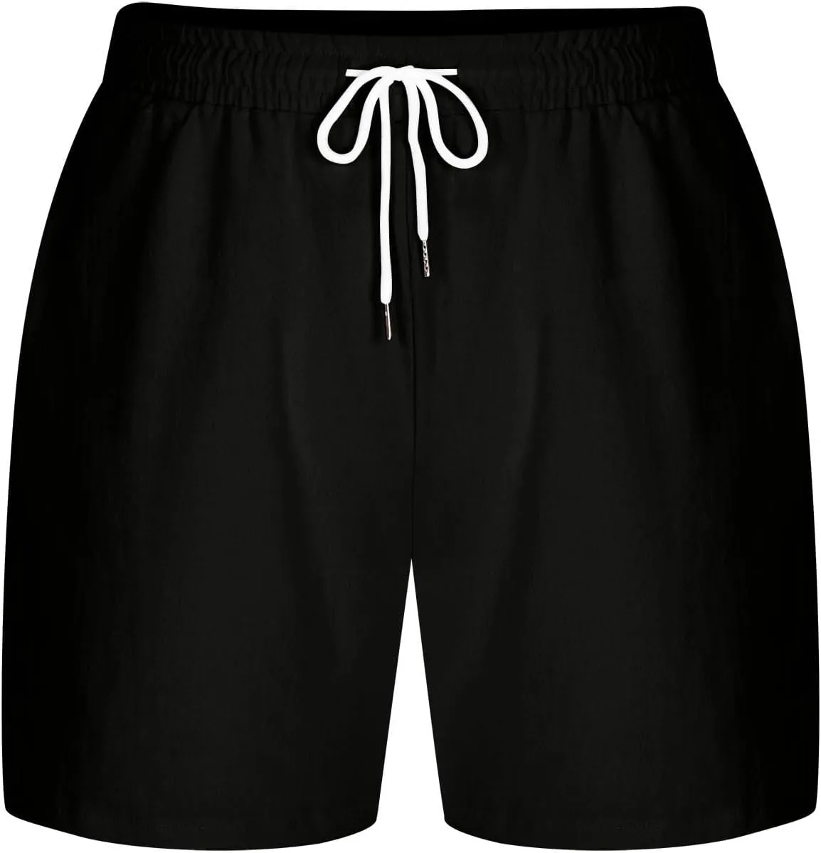 Mens Drawstring Shorts Casual Summer Big and Tall Elastic Waist Loose Fit Lightweight Lounge Beach Shorts with Pocket
