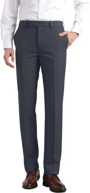 Men's Dress Pants Classic Fit Expandable Waist Casual Flat Front Pant
