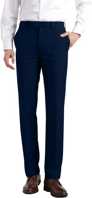 Men's Dress Pants Classic Fit Expandable Waist Casual Flat Front Pant