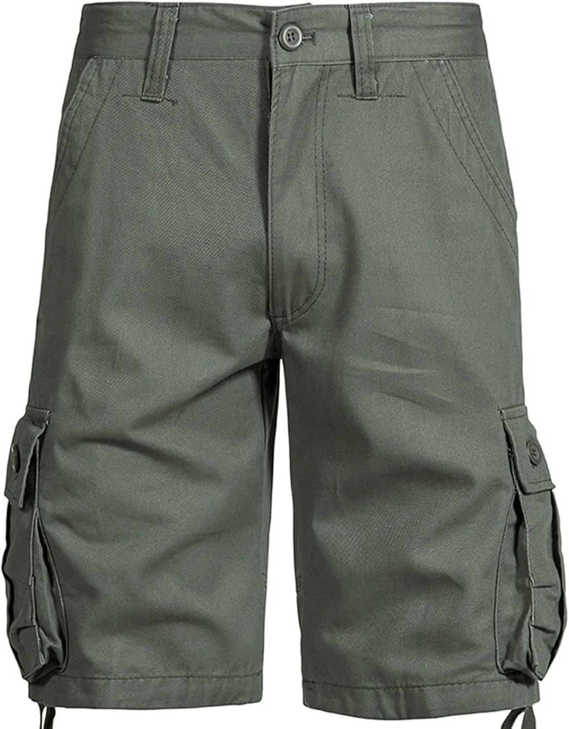 Men's Fashion Workout Shorts with Multi Pockets Zipper Button Slim Fit Cargo Pants Active Workout Short Pants 2025