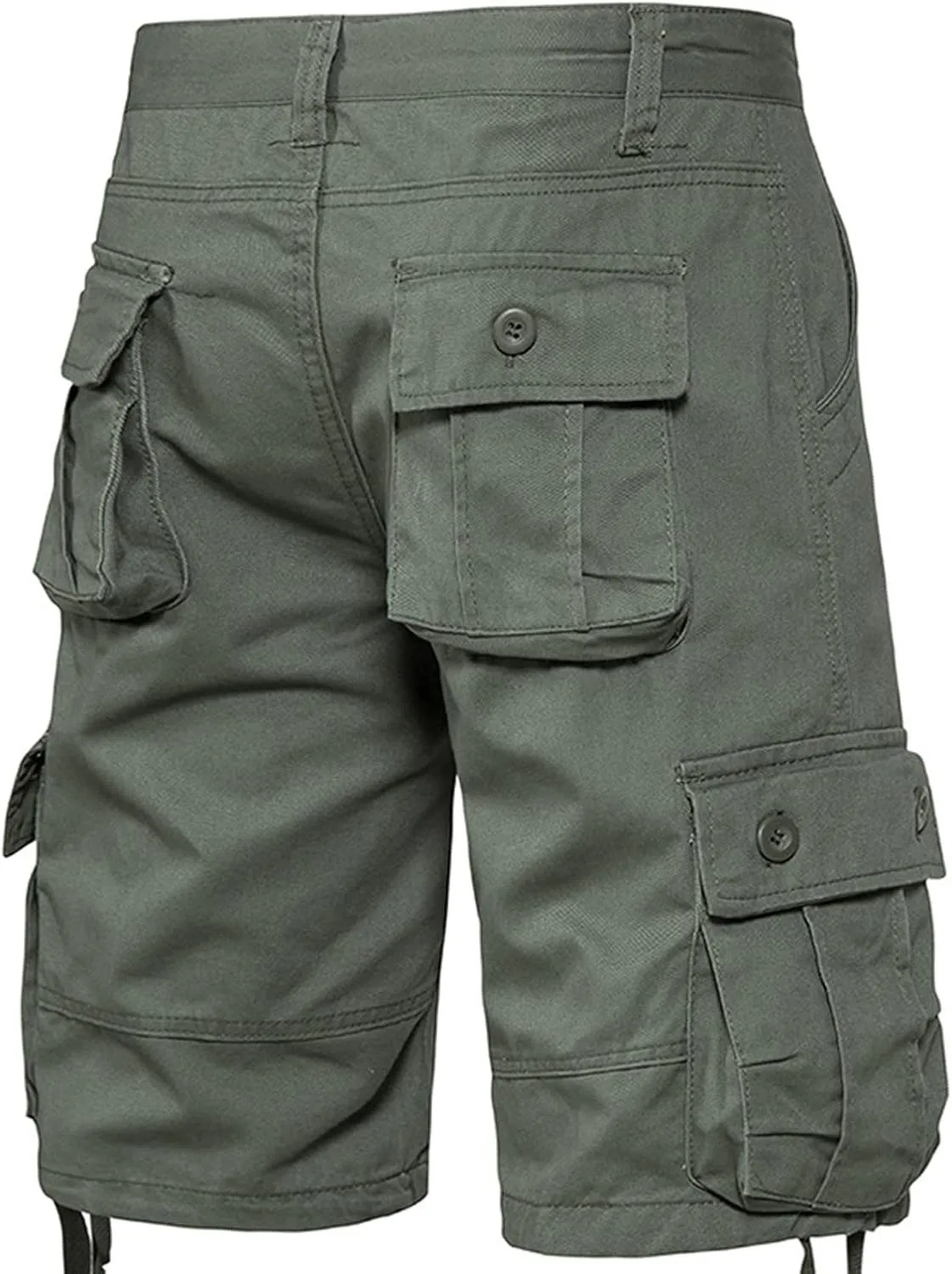 Men's Fashion Workout Shorts with Multi Pockets Zipper Button Slim Fit Cargo Pants Active Workout Short Pants 2025