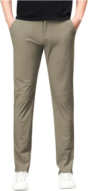 Men's Golf Joggers Pants with Zipper Pockets Stretch Slim Fit Tapered Dress Work Business Casual Sweatpants for Men