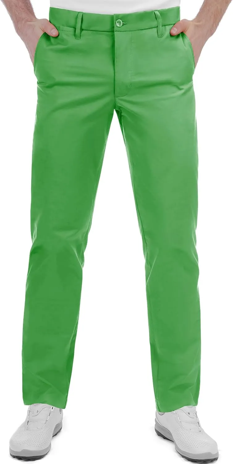Men's Golf Pants Stretch Waist Slim Fit Tapered Classic Fit Golf Pants