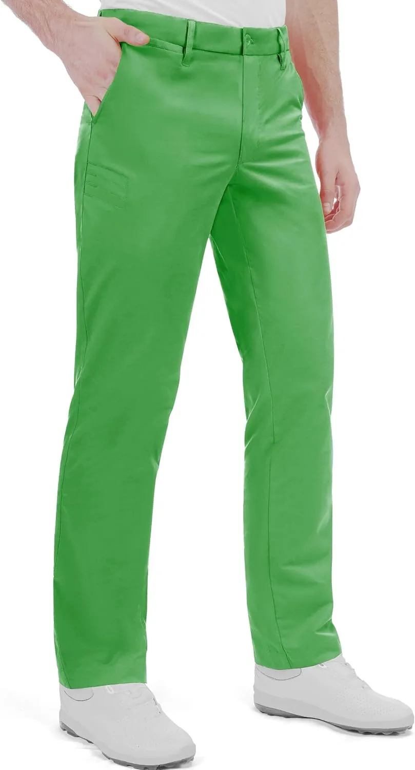 Men's Golf Pants Stretch Waist Slim Fit Tapered Classic Fit Golf Pants