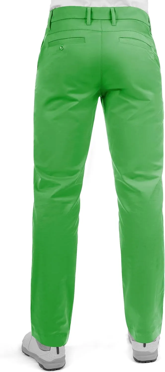 Men's Golf Pants Stretch Waist Slim Fit Tapered Classic Fit Golf Pants
