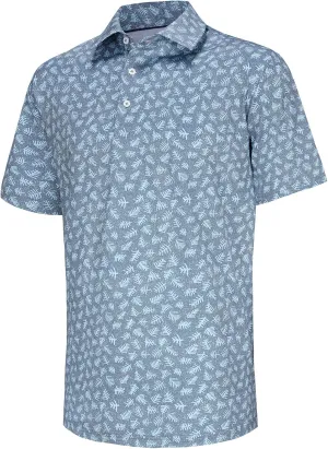 Mens Golf Shirt Short Sleeve Dry Fit Print Moisture Wicking Performance Collared Funny Golf Polo Shirts for Men