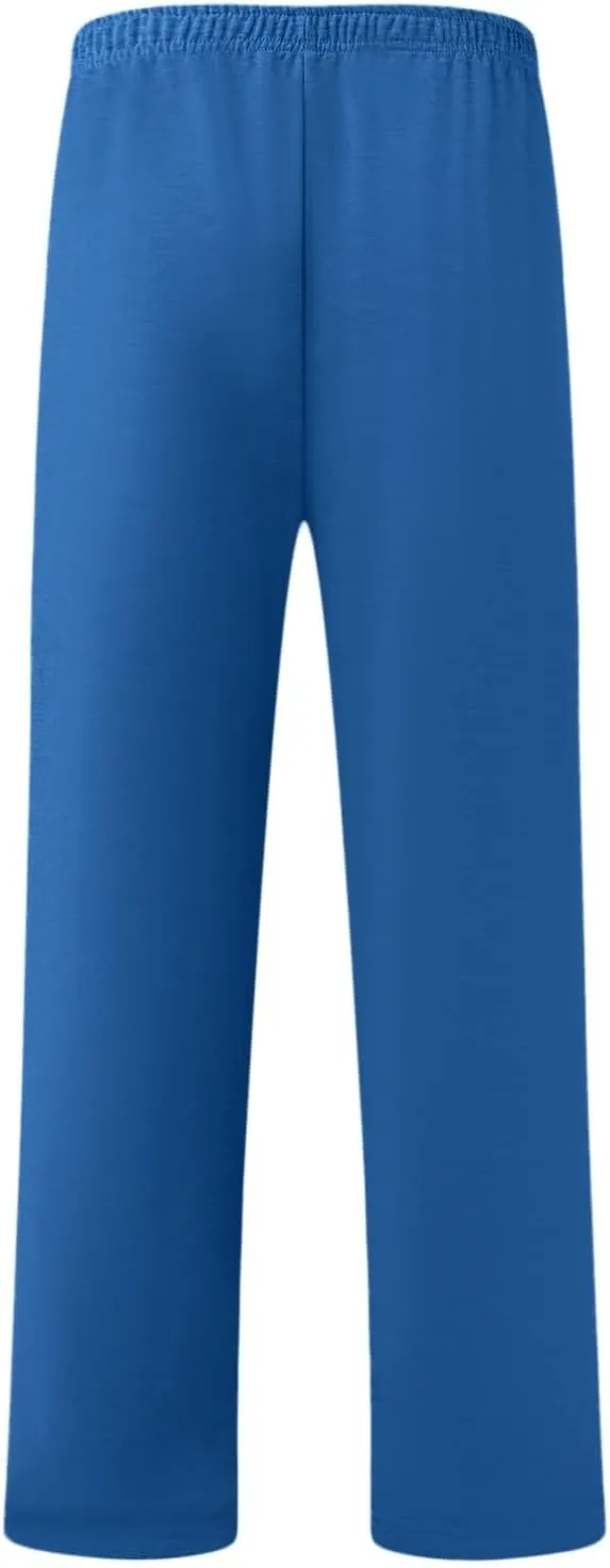 Men's Linen Harem Pants, Casual Loose Drawstring Elastic Waist Sweatpant, Outdoor Baggy Hiking Jogger Trousers Pockets