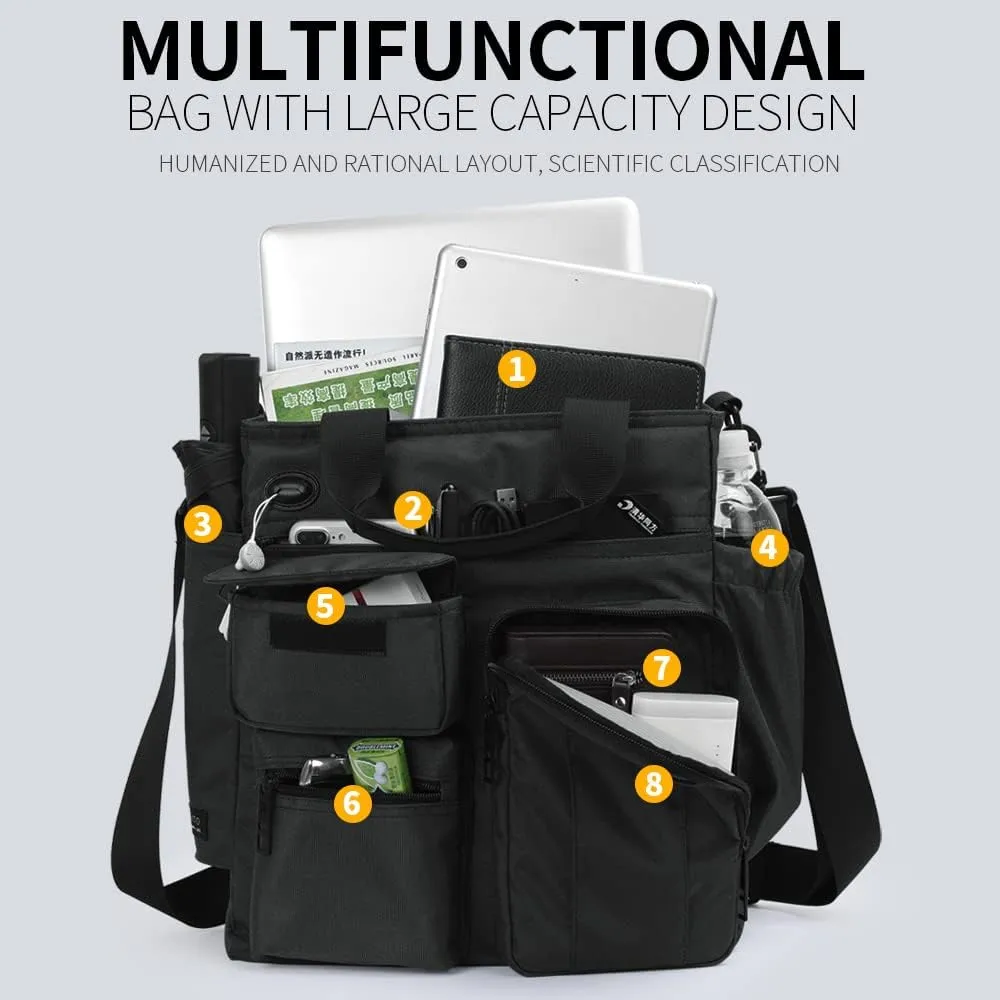 Mens Messenger Bag Laptop Shoulder Bag Computer Work Office Bag Waterproof Briefcases for Travel Work