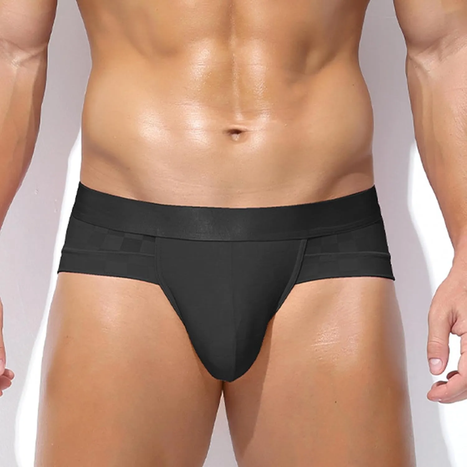 Men's Plaid Briefs Moisture Wicking Lightweight Breathable Close Fitting Panties Comfort Soft Stretch Sexy Underwear
