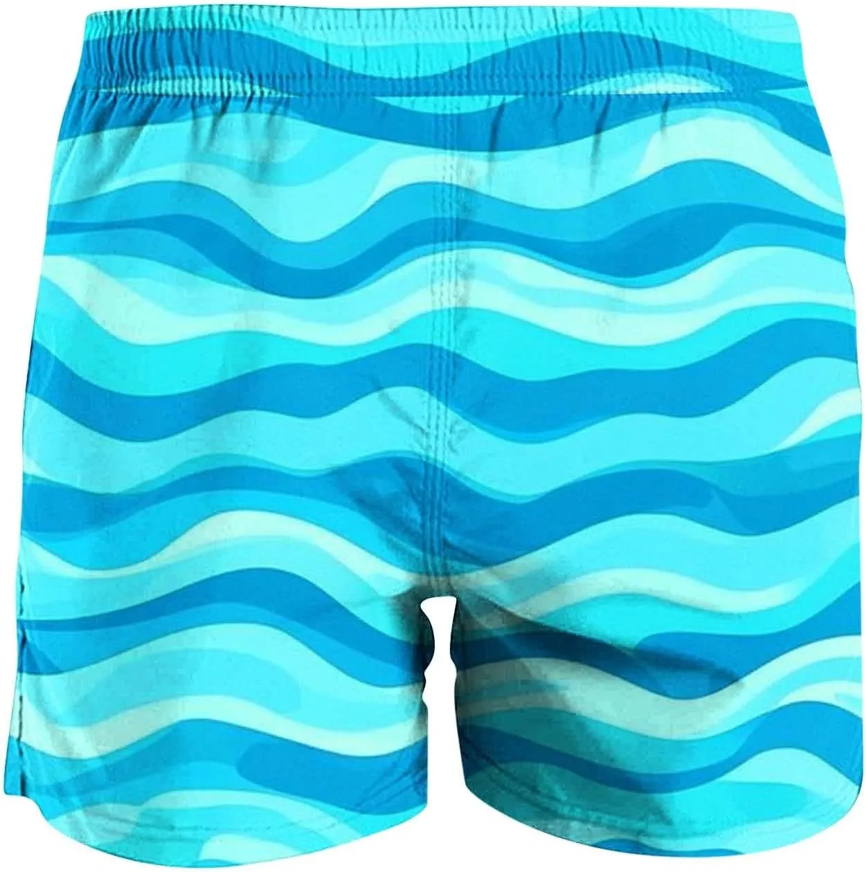 Mens Shorts 2025 Summer Hawaiian Beach Shorts Lightweight Elastic Waist Drawstring Casual Board Short with Pockets