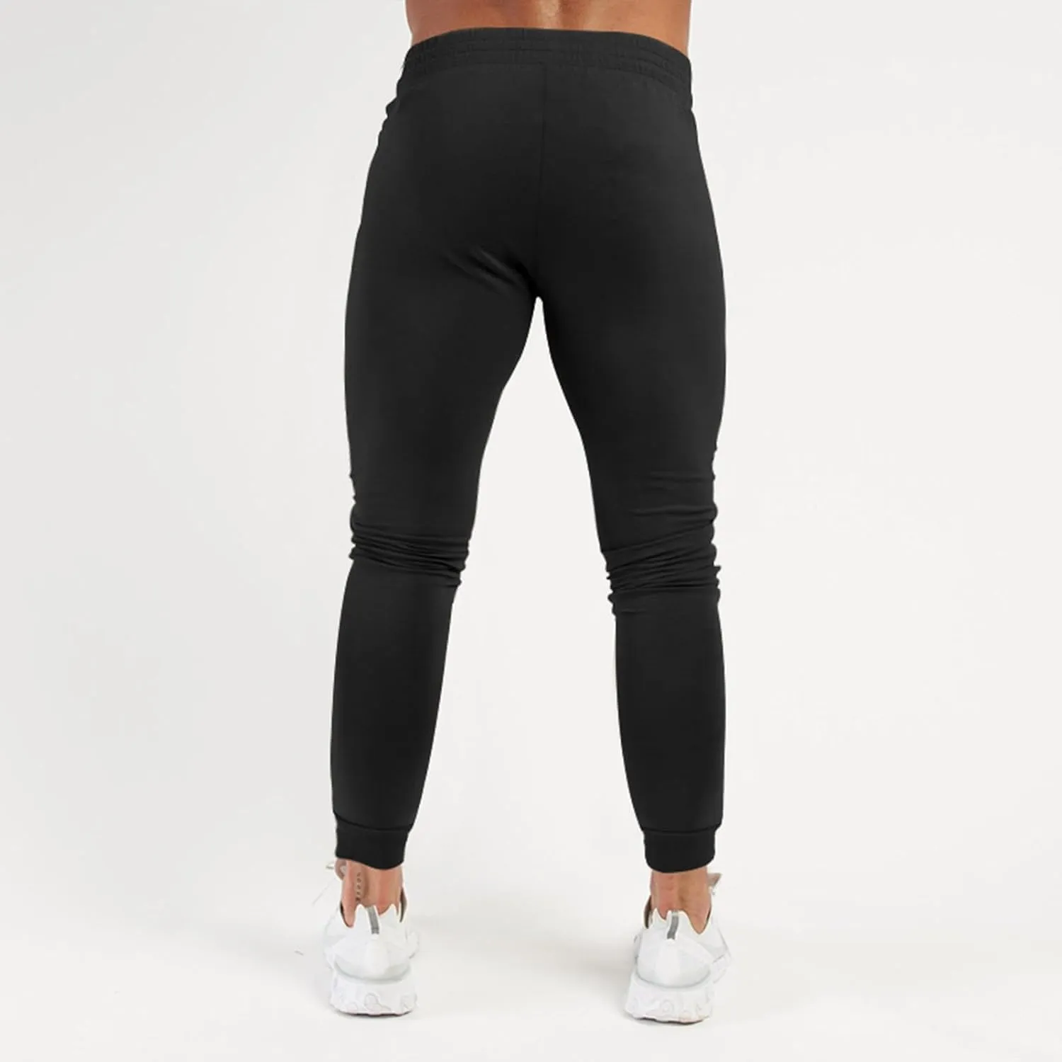 Mens Slim Fit Pants Stretch Cotton Casual Pants Classic Fit Drawstring Workout Sweatpants Elastic Waist Long Pants