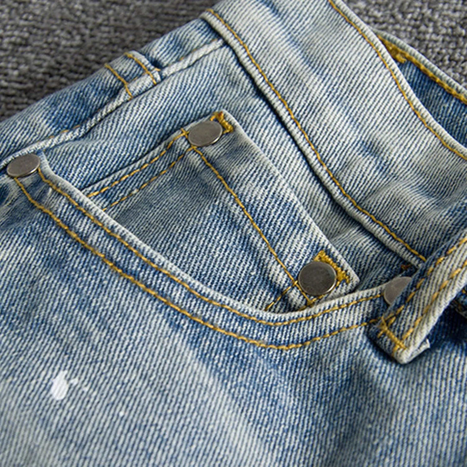 Men's Street Style Jean Shorts Fashion Ripped Knee Lenght Half Jeans Distressed Classic Fit Frayed Short Jean Pants