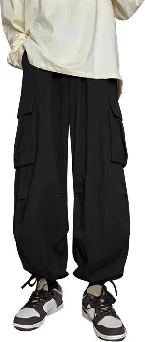 Mens Sweatpants with Pockets Big and Tall Solid Casual Multi Pockets Outdoor Straight Type Fitness Work Sport Trousers