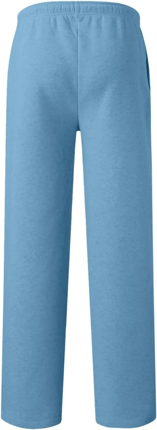 Men's Waffle Joggers, Lightweight Drawstring Casual Bottom Sweatpants, Straight Leg Slim Jogger Sweatpants with Pockets