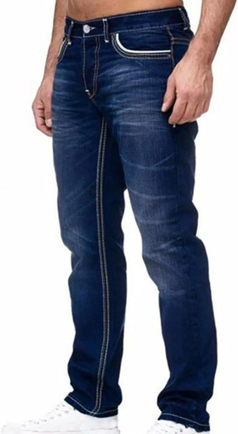 Men's Work Pants Classic Fit Stretch Buckle Zipper Straight Ripped Hole Solid Pants Casual Work Utility Trousers