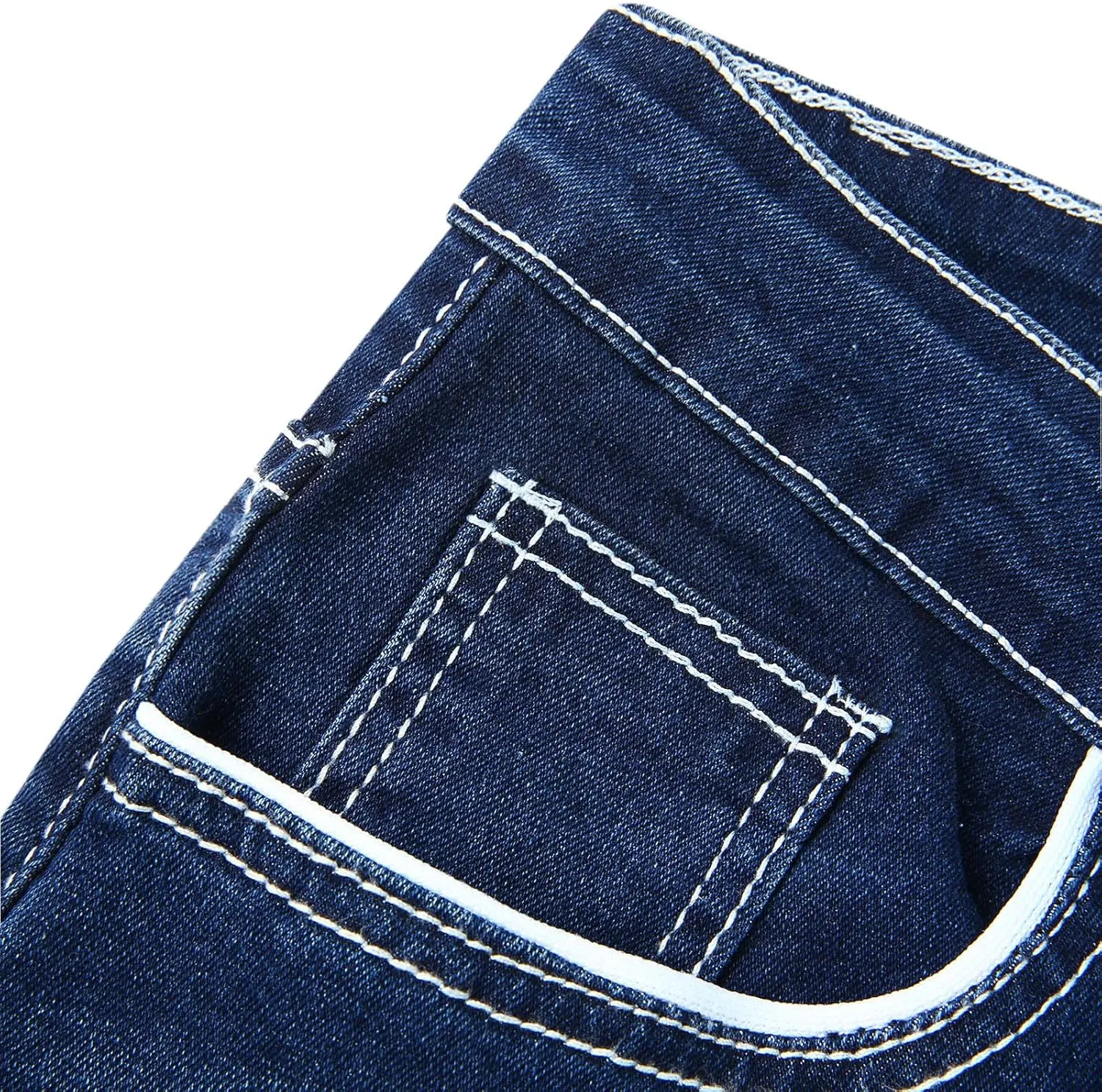 Men's Work Pants Classic Fit Stretch Buckle Zipper Straight Ripped Hole Solid Pants Casual Work Utility Trousers
