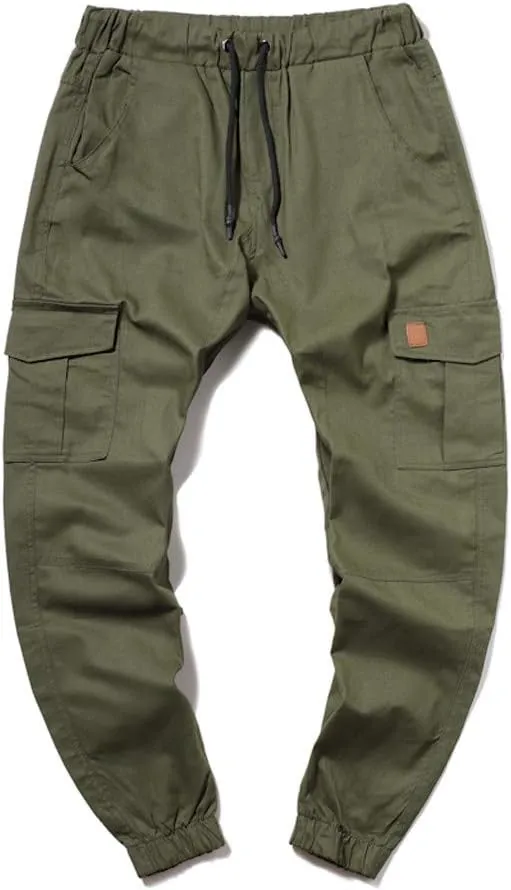 Mens Workout Cargo Sweatpants Joggers Pants Loose Fit Men's Classic-Fit Expandable-Waist Flat-Front Pant Golf Joggers