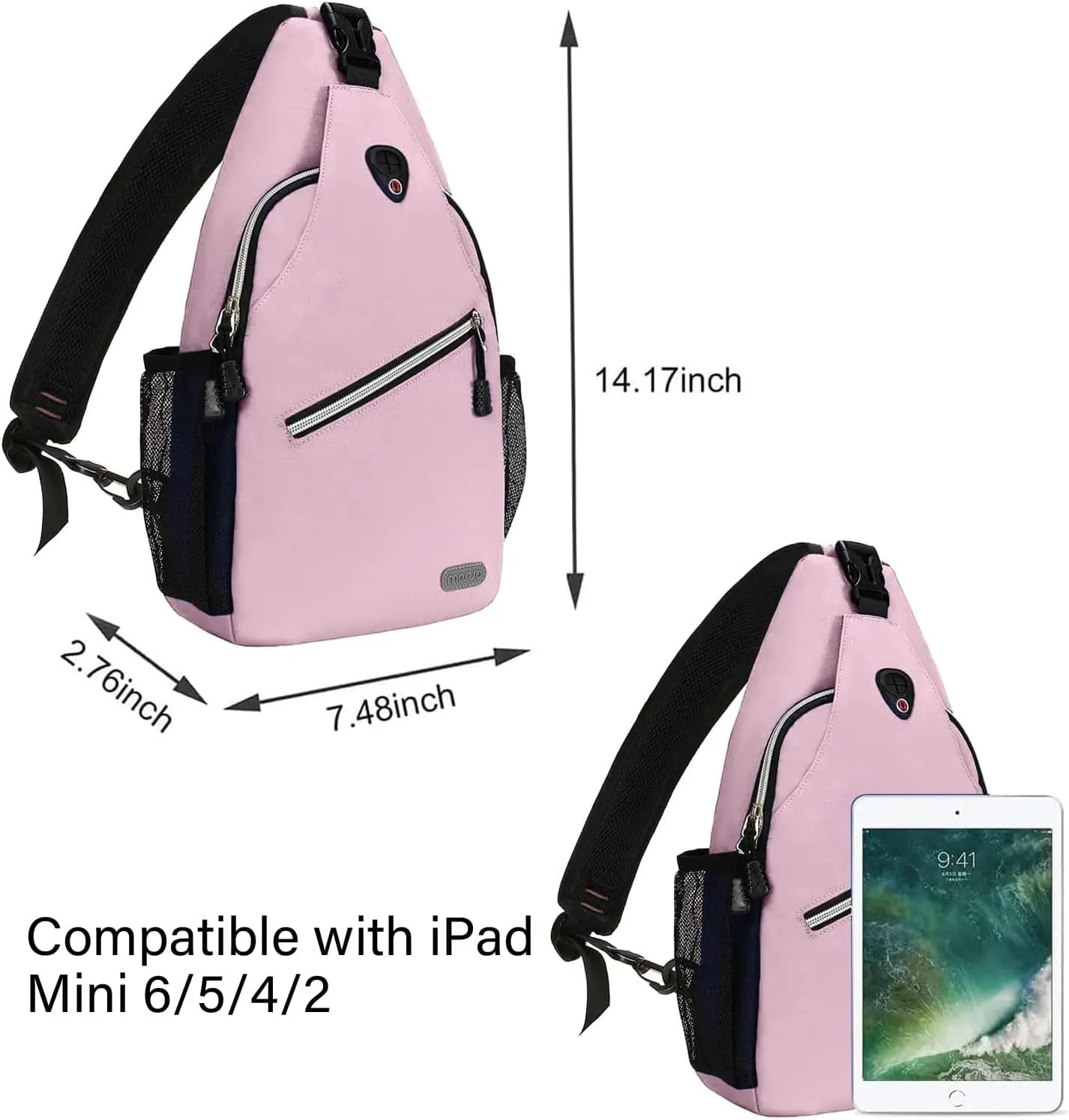 MOSISO Mini Sling Backpack,Small Hiking Daypack Travel Outdoor Casual Sports Bag