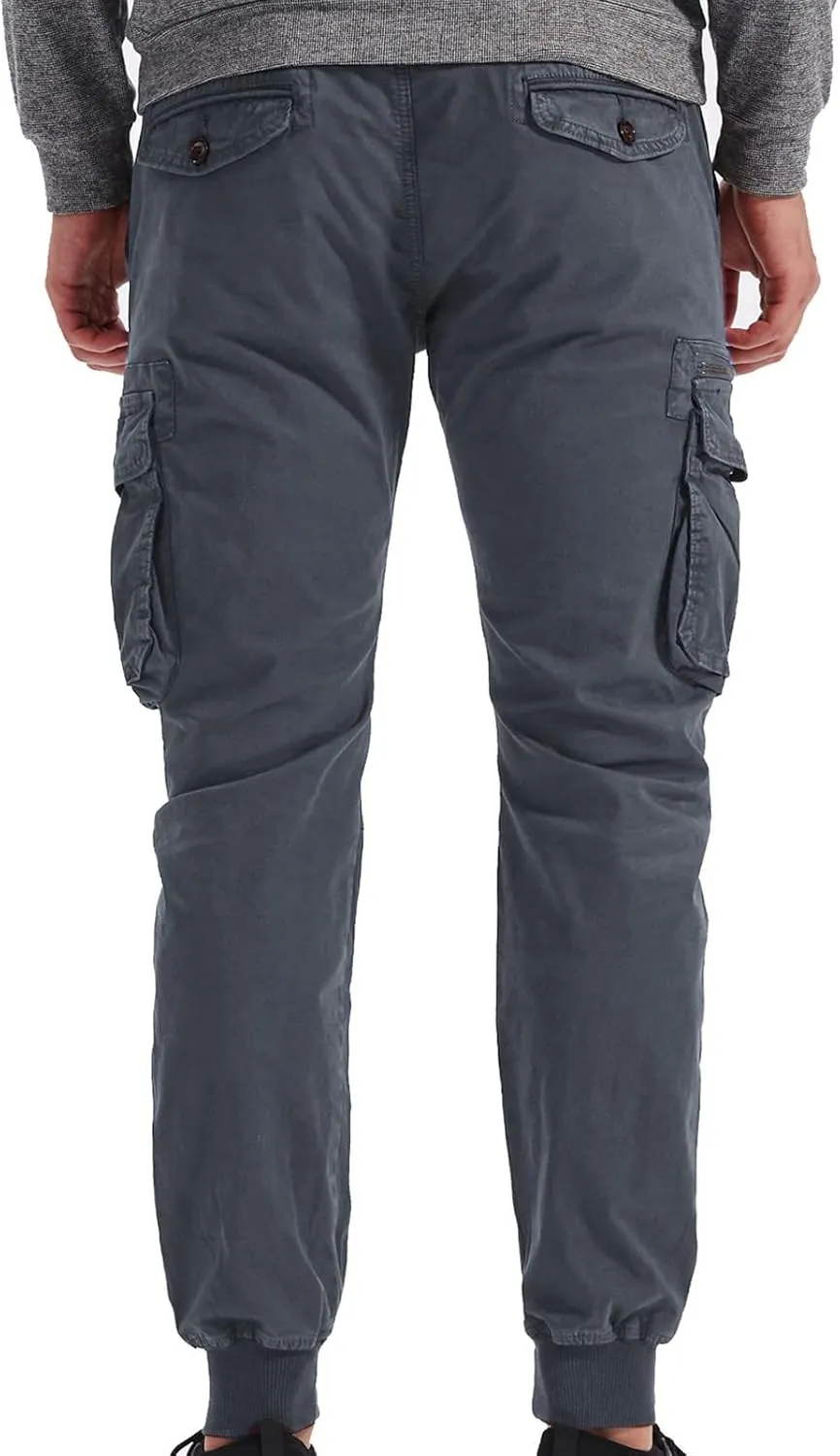 Muscularfit Men Sweatpants Cotton Drawstring Multi Pockets Cargo Pants for Men Outdoor Fashion Casual Joggers Athletic Pants