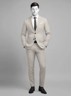Napolean Ricci Muted Beige Wool Suit