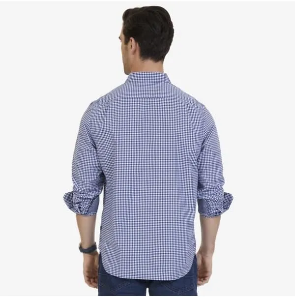 Nautica Men's Classic Fit Stretch Solid Long Sleeve Button Down Shirt