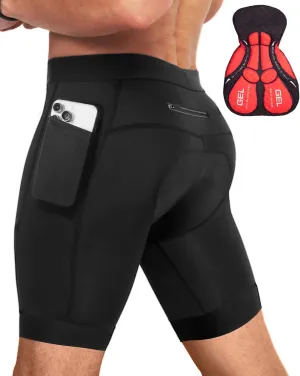 Niksa Men's Performance Cycling Shorts with 3D Pad, Road and Mountain Breathable Quick-Dry with 3 Pockets Bike Shorts