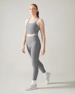 North Star Rib Soft Compression Legging - Stone Grey